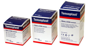 Elastische tape: Tensoplast, 5cm, p--12 rollen