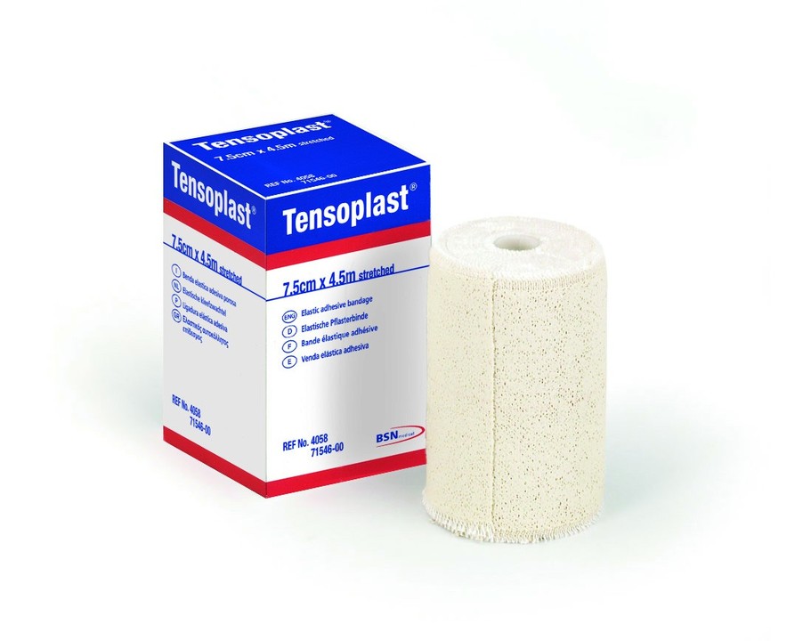 Elastische tape: Tensoplast, 7,5cm, p--rol