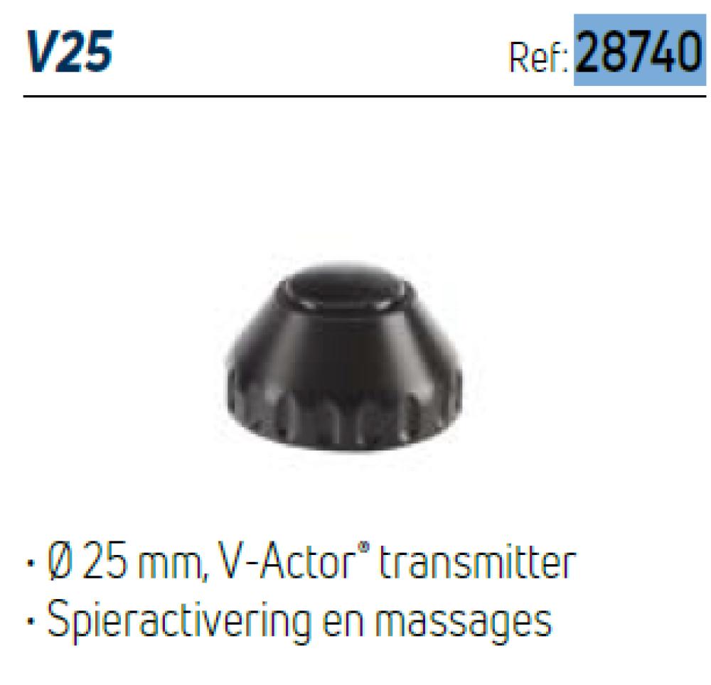 V-actor V25 transmitter van 25 mm zwart voor infrasound - Chattanooga RPW2 – optionele ACCESSOIRES