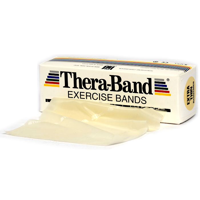 Oefenband Thera-band 5,50m x 15cm beige op rol