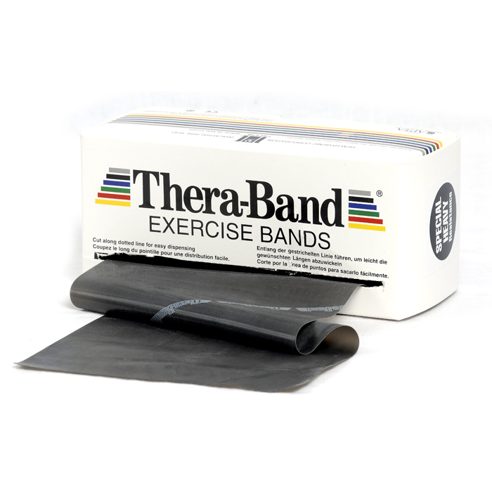 thera-band - Oefenband Thera-band 5,50m x 15cm zwart op rol