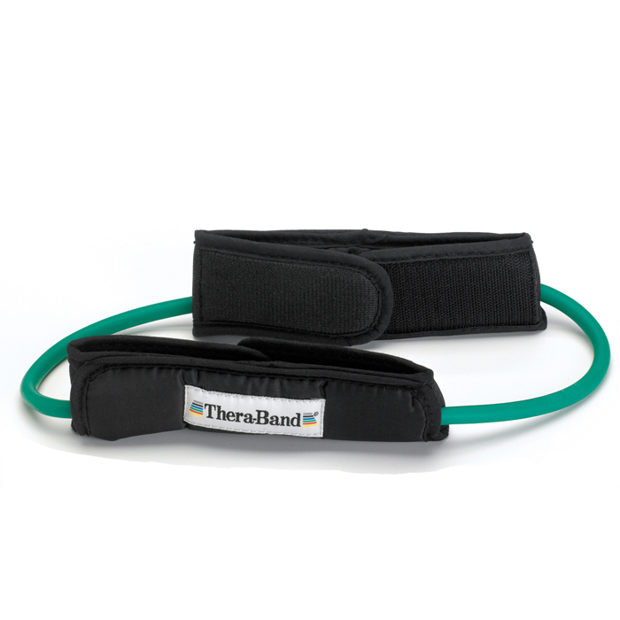 thera-band - Thera-band Loops met gepolsterde enkelband,groen 30cm