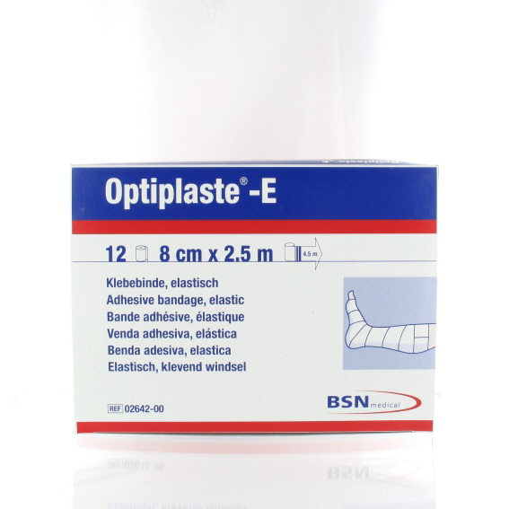 Elastische tape: Optiplast E, 8cm, p--12 rollen