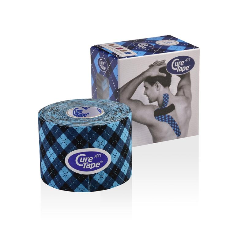 Cure tape - Cure Tape Art Tartan Blue  5cm x 5m