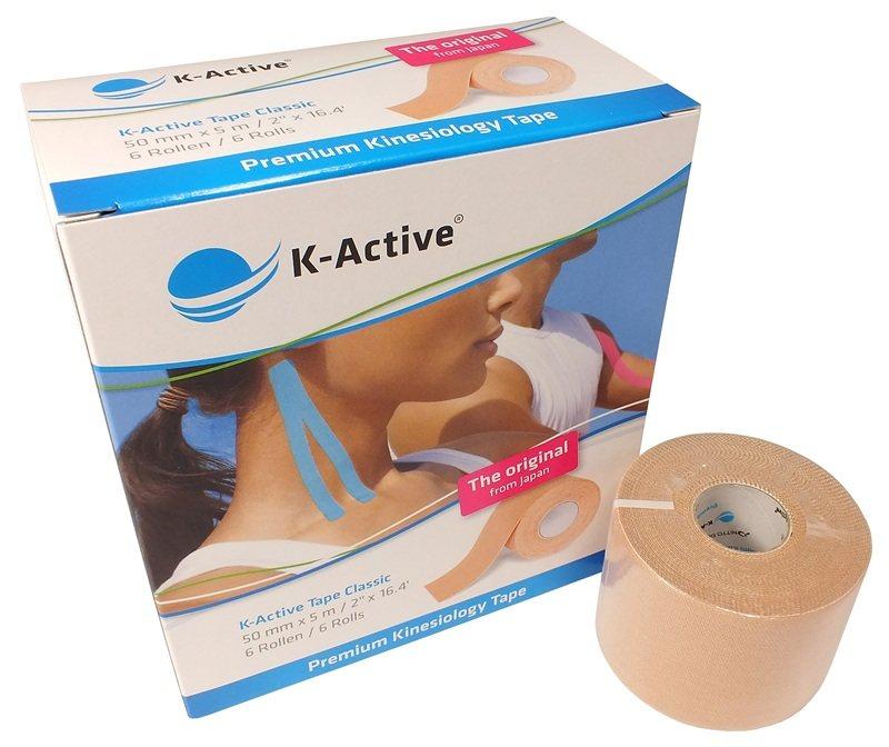 ALLproducts Kinesiotape: K-active original, 5cm x 5 m, beige, p--6