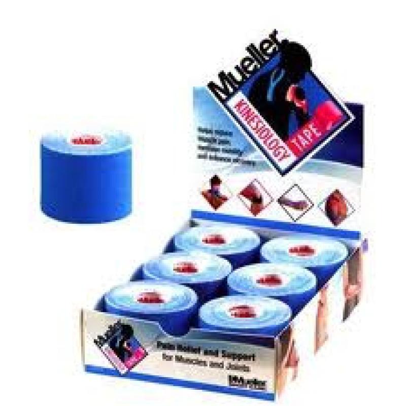 mueller - Kinesiotape : Mueller kinesiology, blauw, 5cm x 5m, 6 rolle