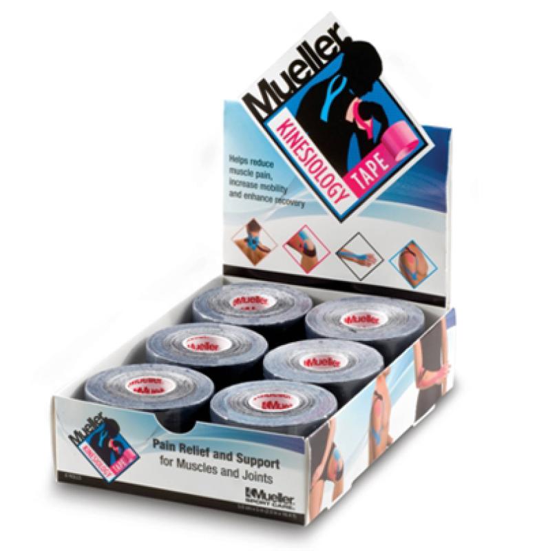 Kinesiotape: Mueller kinesiology zwart 5cm x 5m  18 rollen