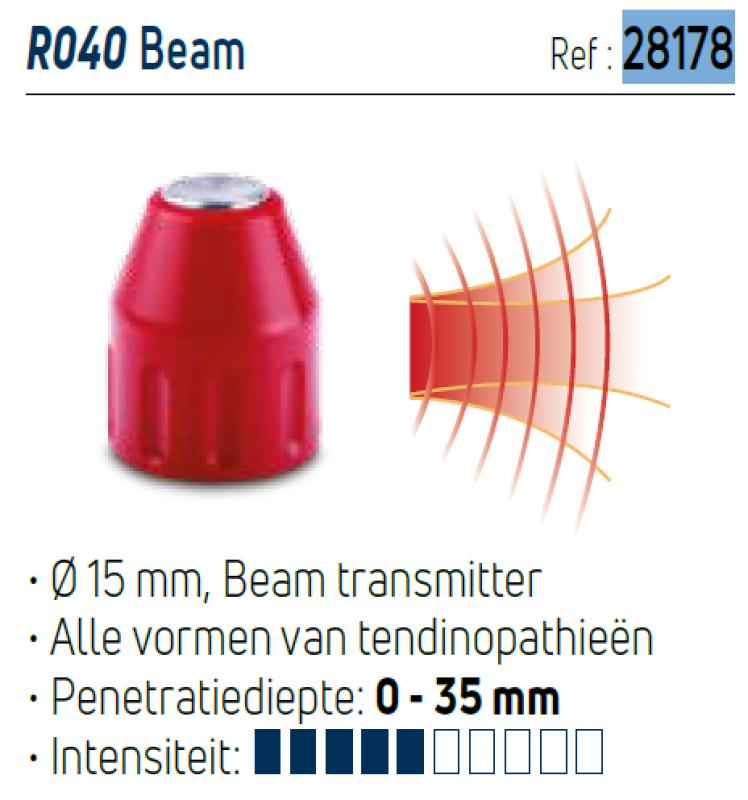 Transducteur RO40 Beam impact de 15 mm rouge- Chattanooga 2 RPW – Standaard ACCESSOIRES