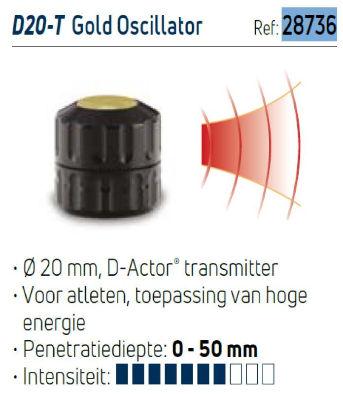 Transducteur D20-T noir - Chattanooga RPW 2– ACCESSOIRES optionnels